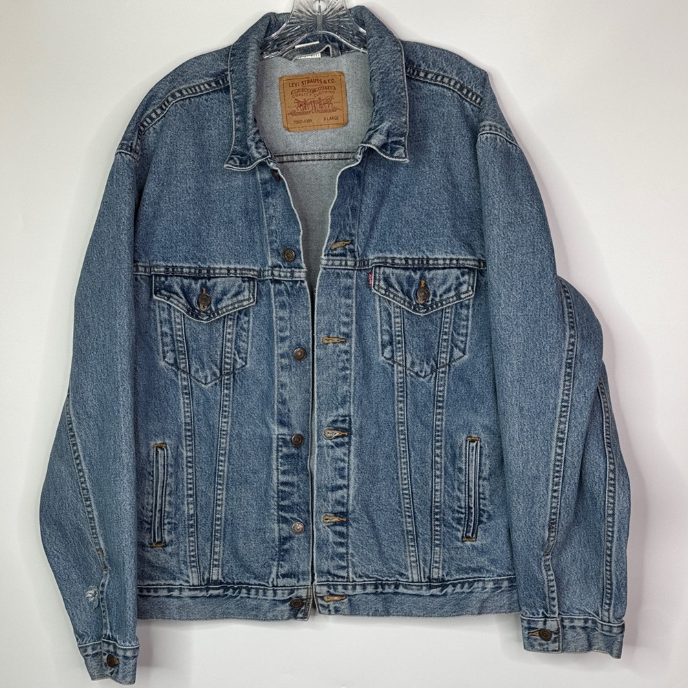 Vintage Levi's 70507-0389 Denim Trucker Button Jacket Size XL 2000 Y2K